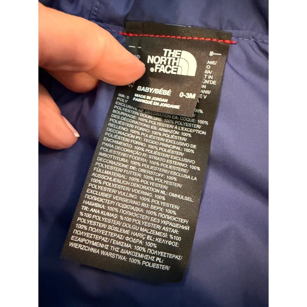 The‎ North Face Baby Bear One Piece Fleece Bunting Blue 6-12M NF0A3Y6L